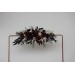  Flower arch arrangement in burgundy black gold beige colors.  Arbor flowers. Floral archway. Faux flowers for Halloween wedding arch. 0018