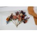  Set of  8 bobby pins in orange peach color scheme. Hair accessories. Bridesmaid hair pins. Flower accessories for wedding. 0014