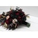 Halloween Wedding Bouquets in Burgundy, Black, Gold, and Beige – Cascade Faux Bouquets