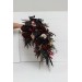 Halloween Wedding Bouquets in Burgundy, Black, Gold, and Beige – Cascade Faux Bouquets