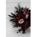 Halloween Wedding Bouquets in Burgundy, Black, Gold, and Beige – Cascade Faux Bouquets