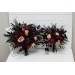 Halloween Wedding Bouquets in Burgundy, Black, Gold, and Beige – Cascade Faux Bouquets