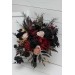 Halloween Wedding Bouquets in Burgundy, Black, Gold, and Beige – Cascade Faux Bouquets
