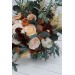 Wedding bouquets in rust brown ivory colors. Bridal bouquet. Boho wedding. Cascading bouquet. Faux bouquet. Bridesmaid bouquet. 0019