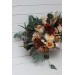 Wedding bouquets in rust brown ivory colors. Bridal bouquet. Boho wedding. Cascading bouquet. Faux bouquet. Bridesmaid bouquet. 0019