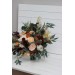 Wedding bouquets in rust brown ivory colors. Bridal bouquet. Boho wedding. Cascading bouquet. Faux bouquet. Bridesmaid bouquet. 0019