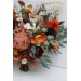 Australian native flowers. Rust burgundy flowers. Protea bridal bouquet. Faux bouquet. Fall wedding. Silk flowers. Boho wedding. Bridesmaid bouquet. 5161