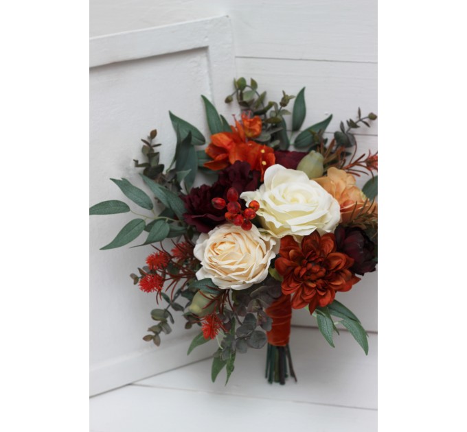 Australian native flowers. Rust burgundy flowers. Protea bridal bouquet. Faux bouquet. Fall wedding. Silk flowers. Boho wedding. Bridesmaid bouquet. 5161