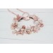 Blush pink white flower crown. Hair wreath. Flower girl crown. Wedding flowers. 5165