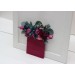 Pocket boutonniere in emerald green purple magenta teal color scheme. Jewl-tone wedding. Flower accessories. 5055