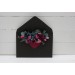 Pocket boutonniere in emerald green purple magenta teal color scheme. Jewl-tone wedding. Flower accessories. 5055