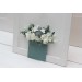 Pocket boutonniere in white sage green color scheme. Flower accessories. 5021