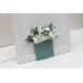 Pocket boutonniere in white sage green color scheme. Flower accessories. 5021