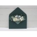 Pocket boutonniere in white sage green color scheme. Flower accessories. 5021