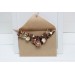 Set of bobby pins. Beige brown ivory flowers. Fall wedding. Boho wedding. Hair flowers. 5172