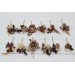 Set of bobby pins. Beige brown ivory flowers. Fall wedding. Boho wedding. Hair flowers. 5172