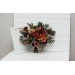 Wedding Bouquets in Burgundy & Burnt Orange | Cascading Bridal & Bridesmaid Faux Bouquets