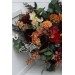 Wedding Bouquets in Burgundy & Burnt Orange | Cascading Bridal & Bridesmaid Faux Bouquets