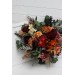 Wedding Bouquets in Burgundy & Burnt Orange | Cascading Bridal & Bridesmaid Faux Bouquets