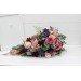 Wedding bouquets in burgundy dusty rose blue colors. Bridal bouquet. Cascading bouquet. Faux bouquet. Bridesmaid bouquet. 5188