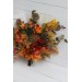Wedding bouquets in mustard burnt orange colors. Bridal bouquet. Faux bouquet. Bridesmaid bouquet. 5164
