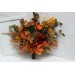 Wedding bouquets in mustard burnt orange colors. Bridal bouquet. Faux bouquet. Bridesmaid bouquet. 5164