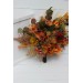 Wedding bouquets in mustard burnt orange colors. Bridal bouquet. Faux bouquet. Bridesmaid bouquet. 5164