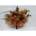 Wedding bouquets in mustard burnt orange colors. Bridal bouquet. Faux bouquet. Bridesmaid bouquet. 5164