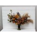 Wedding bouquets in mustard olive brown colors. Bridal bouquet. Faux bouquet. Bridesmaid bouquet. 5163