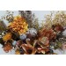Wedding bouquets in mustard olive brown colors. Bridal bouquet. Faux bouquet. Bridesmaid bouquet. 5163