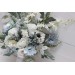 Wedding Bouquets in White & Sky Blue | Faux Bridal & Bridesmaid Bouquets
