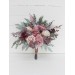 Wedding Bouquets in Mauve, Purple & Beige | Faux Bridal & Bridesmaid Bouquets