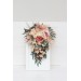 Cascasding bouquet. Boho bouquet. Dusty rose peach ivory bridal bouquet. Faux bouquet. Fall wedding. Silk flowers. Boho wedding. 5184