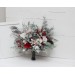 Wedding Bouquets in Red, Blush Pink, White, Silver & Gray | Faux Bridal & Bridesmaid Bouquets