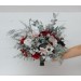 Wedding Bouquets in Red, Blush Pink, White, Silver & Gray | Faux Bridal & Bridesmaid Bouquets