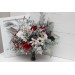 Wedding Bouquets in Red, Blush Pink, White, Silver & Gray | Faux Bridal & Bridesmaid Bouquets