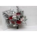Wedding Bouquets in Red, Blush Pink, White, Silver & Gray | Faux Bridal & Bridesmaid Bouquets