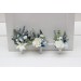 Wedding Boutonnieres & Wrist Corsage in Sky Blue & White | Faux Flower Accessories