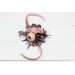 Wedding Boutonnieres & Wrist Corsage in Mauve, Purple & Beige | Faux Flower Accessories