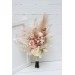 Pampas grass bouquet. Beige ivory blush pink flowers. Bridal bouquet. Faux bouquet .Fall wedding. Silk flowers. Boho wedding. Boho bouquet. Bridesmaid bouquet. 5143