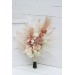 Pampas grass bouquet. Beige ivory blush pink flowers. Bridal bouquet. Faux bouquet .Fall wedding. Silk flowers. Boho wedding. Boho bouquet. Bridesmaid bouquet. 5143
