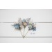 Set of bobby pins. Spring wedding. Dusty blue pink white hair accessories. Bridal flowers. Floral hair pins. Hairpiece. Bridesmaid gift. 5174