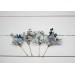 Set of bobby pins. Spring wedding. Dusty blue pink white hair accessories. Bridal flowers. Floral hair pins. Hairpiece. Bridesmaid gift. 5174