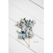Set of bobby pins. Spring wedding. Dusty blue pink white hair accessories. Bridal flowers. Floral hair pins. Hairpiece. Bridesmaid gift. 5174