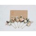  Set of 6 bobby pins in  blush pink white color scheme. Hair accessories. Flower accessories for wedding.  5196-lily