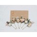 Set of 6 bobby pins in blush pink white color scheme. Hair accessories. Flower accessories for wedding. 5196-lily
