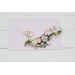 Set of 5 bobby pins in white and pink color scheme. Hair accessories. Flower accessories for wedding. 5189