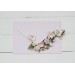Set of 5 bobby pins in white and pink color scheme. Hair accessories. Flower accessories for wedding. 5189