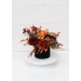 Burgundy black rust centerpiece. Table decor. Wedding flowers in box. 5191