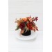 Burgundy black rust centerpiece. Table decor. Wedding flowers in box. 5191